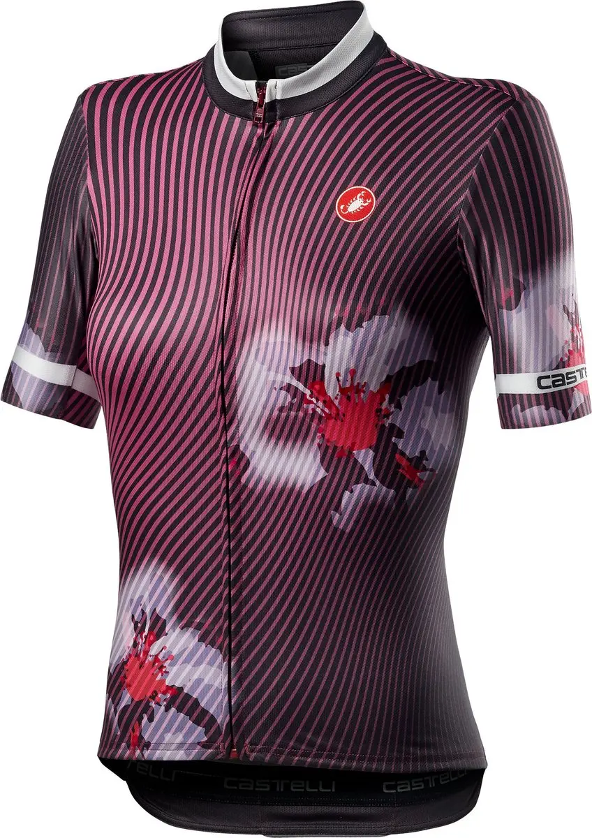 Castelli Fietsshirt korte mouwen Dames Bordeaux