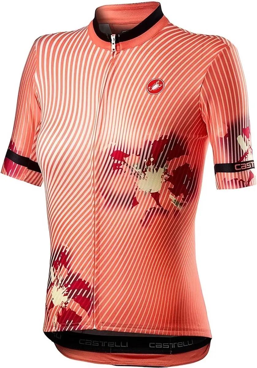 Castelli damesfietsaccessoires Damesfietsshirt Primavera Jersey Peach Echo 97043