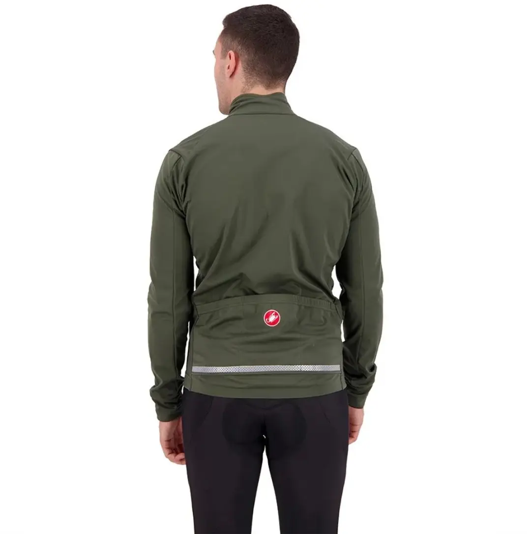 Castelli GO Fietsjas Military Green/Fiery Red M