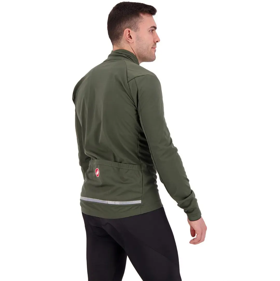Castelli GO Fietsjas Military Green/Fiery Red M