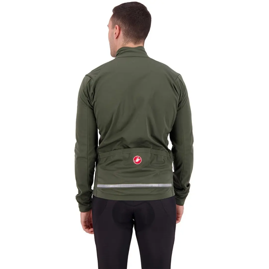 Castelli GO Fietsjas Military Green/Fiery Red M