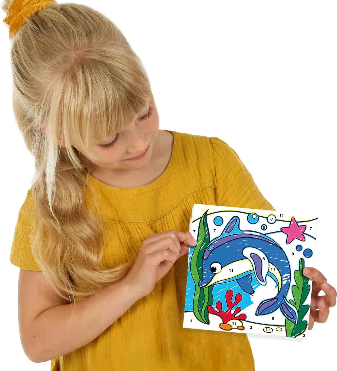 SES Creative Kleuren op Nummer Driehoek Grip Stiften - 6 Platen 12 Stiften