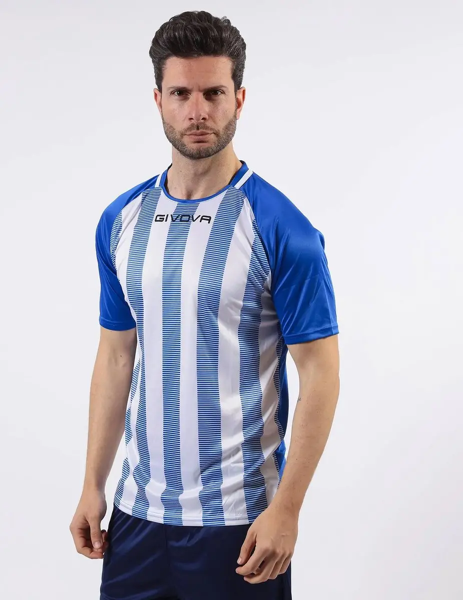 Givova Rugby Royal-wit Blauw Sportshirt - afbeelding 2 van 3