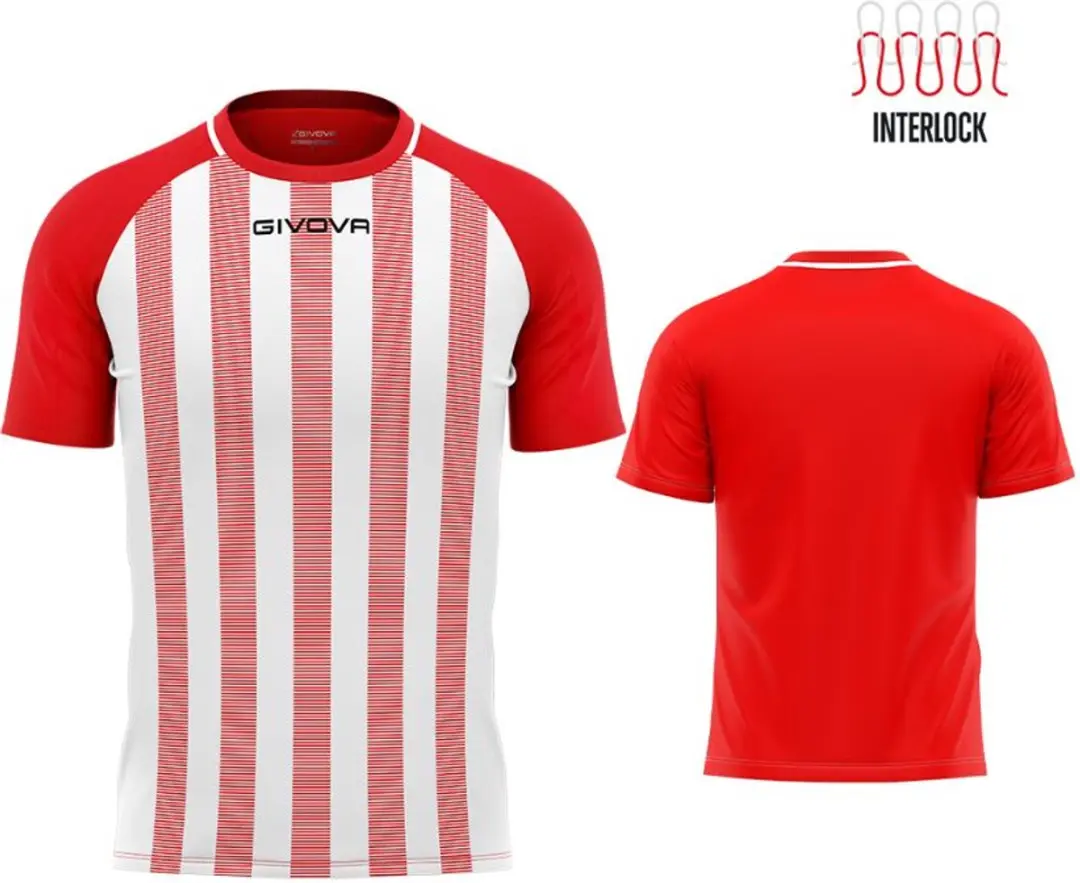 Givova Rugby Sportshirt Rood-wit - afbeelding 3 van 3