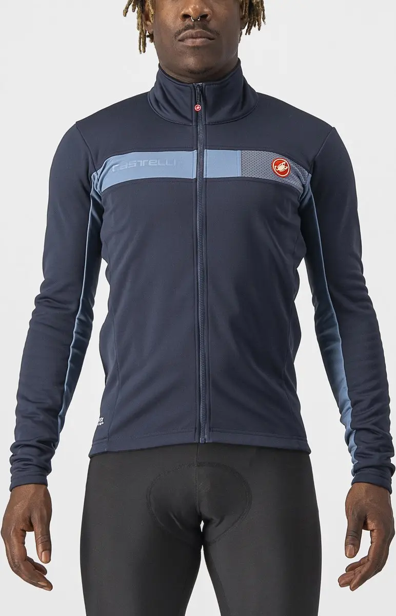 Castelli Winterjack Heren Blauw Zilver