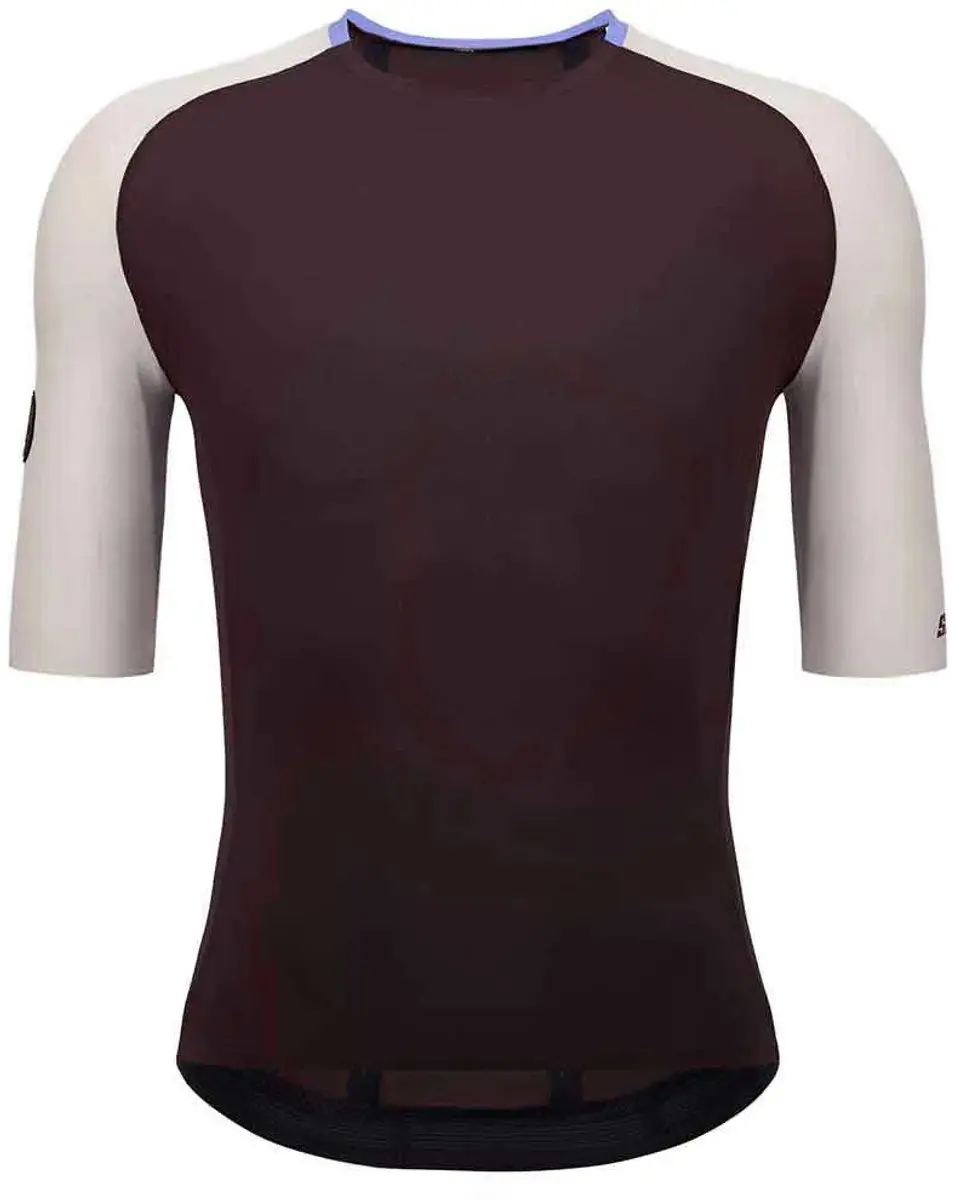 Santini Pelle Stelth Fir Slip-on Korte Mouw Wielertrui Bruin 2XL Man