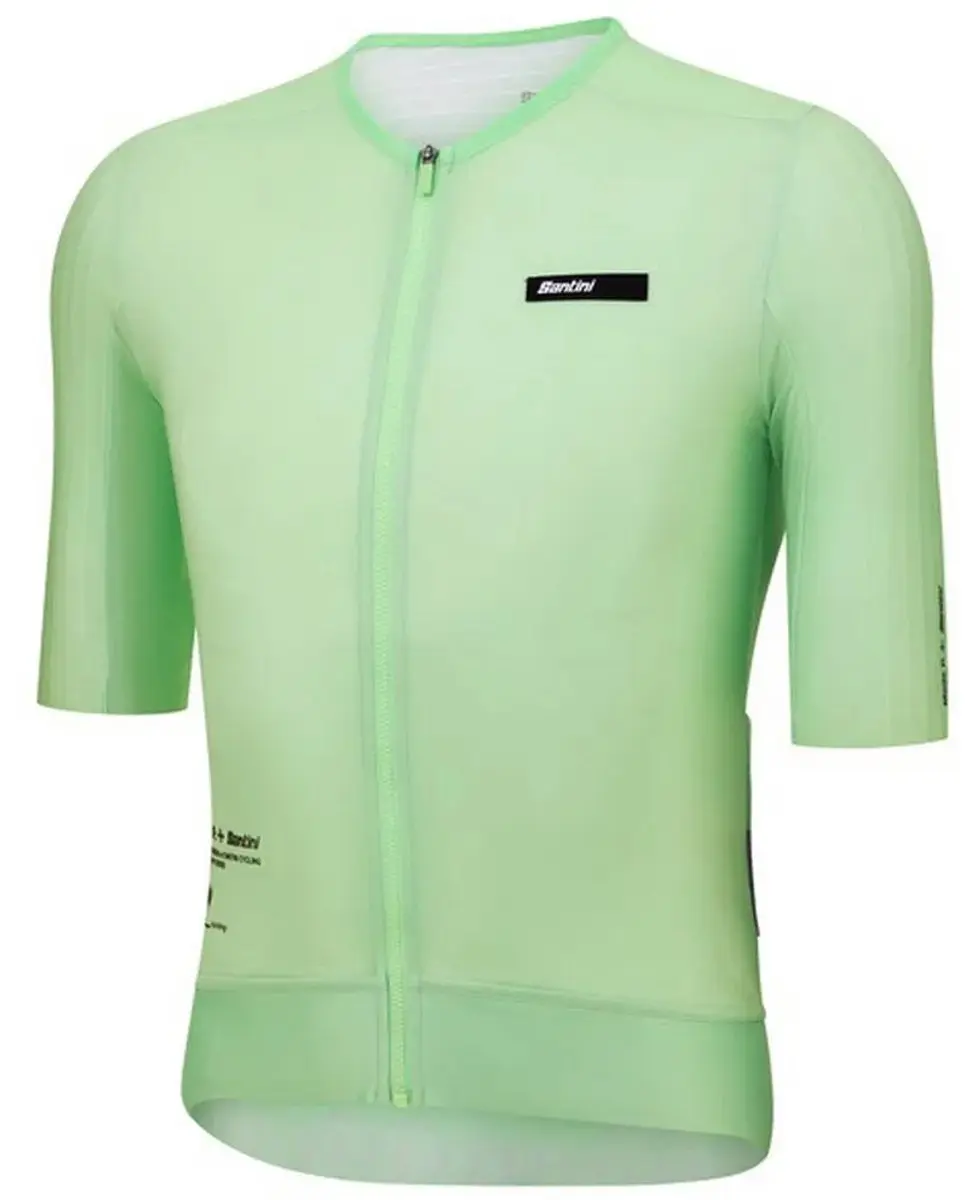 Santini Mads Pedersen Momentum Wielertrui - L - Groen Mint