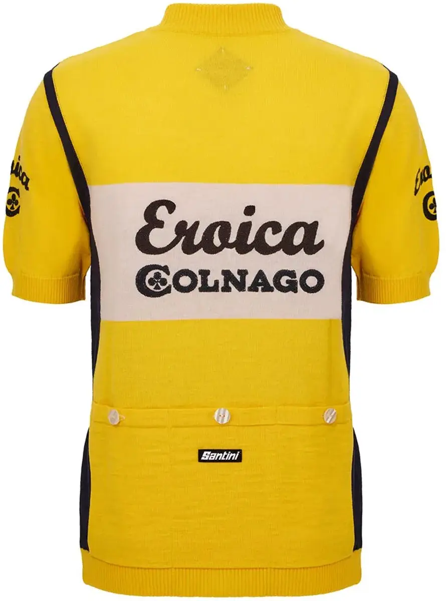 Santini Eroica Colnago Wielertrui - Geel - XL - afbeelding 6 van 6