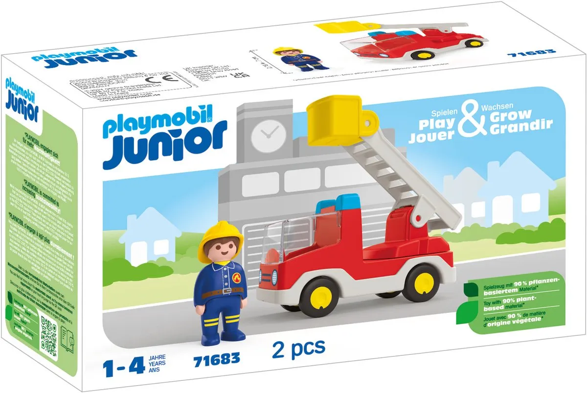 Playmobil Junior Brandweerwagen met ladder 71683 - Multicolor