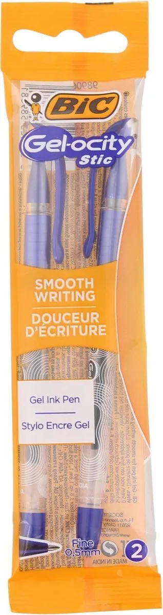 Bic Gel-ocity 0,5mm Gelpen - Blauw - 2 Stuks - afbeelding 3 van 5