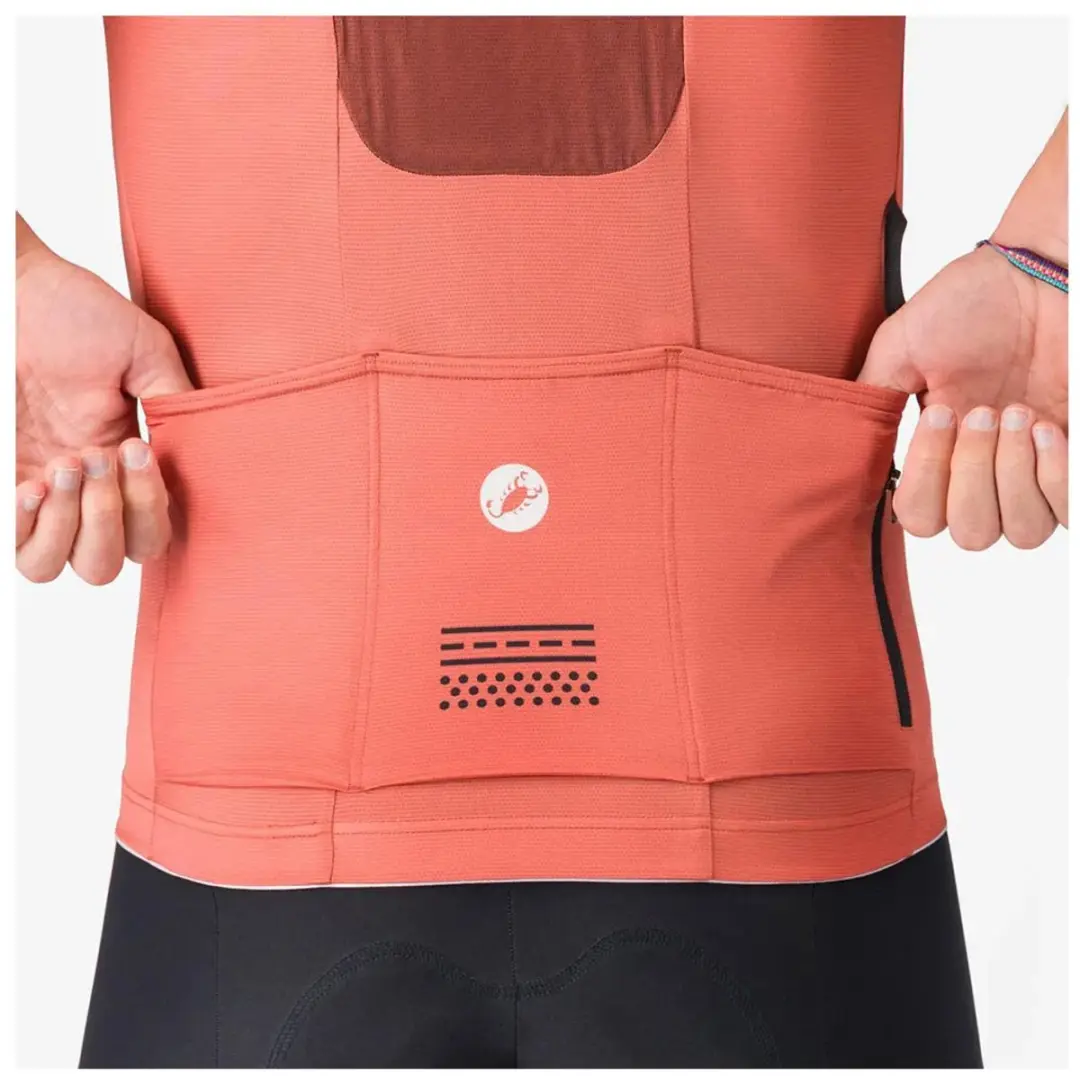Castelli Unlimited Pro 2 Wielertrui - S - Red Paprika