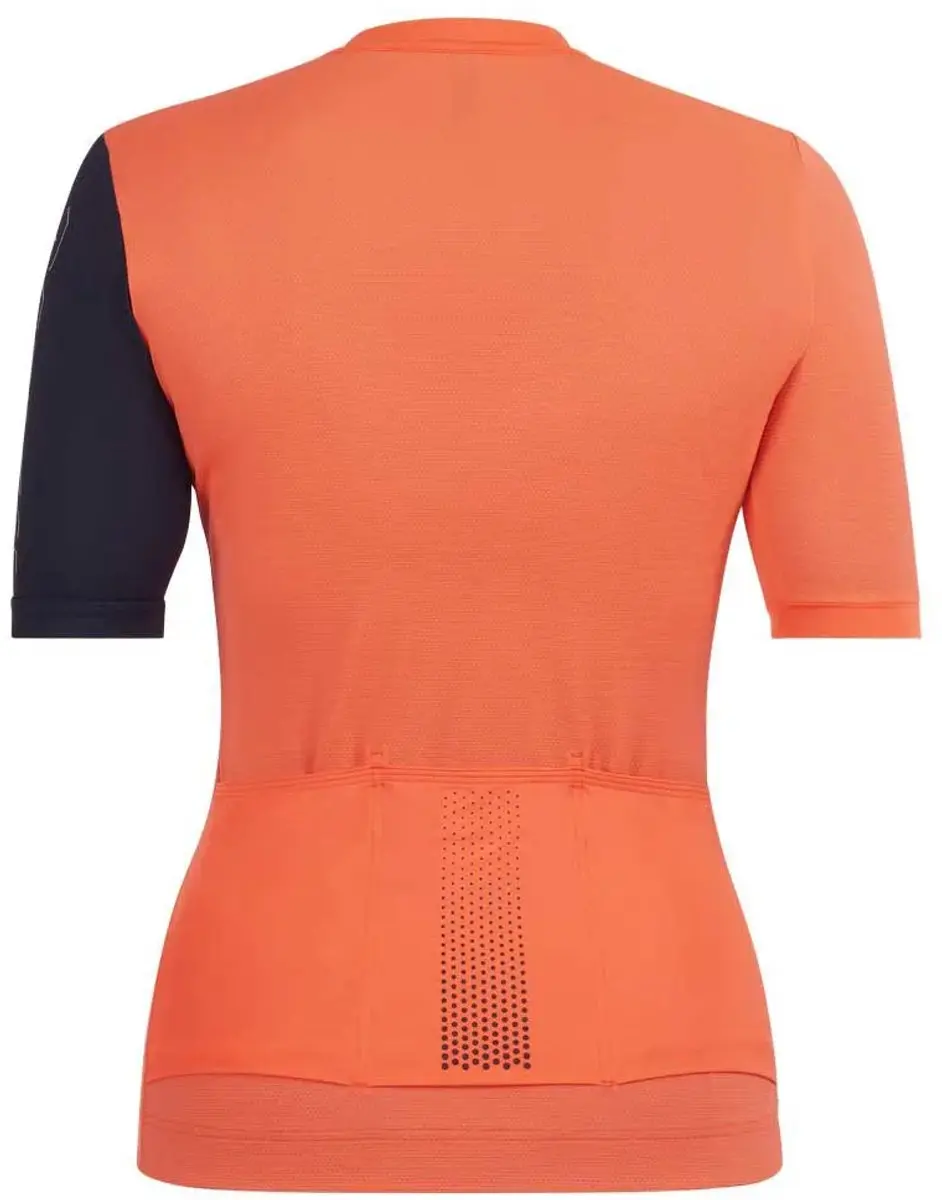 Mavic Essential Korte Mouw Wielertrui Vrouw S - Coral/Deep Blue