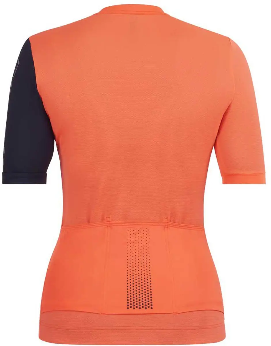 Mavic Essential Korte Mouw Wielertrui Vrouw S - Coral/Deep Blue