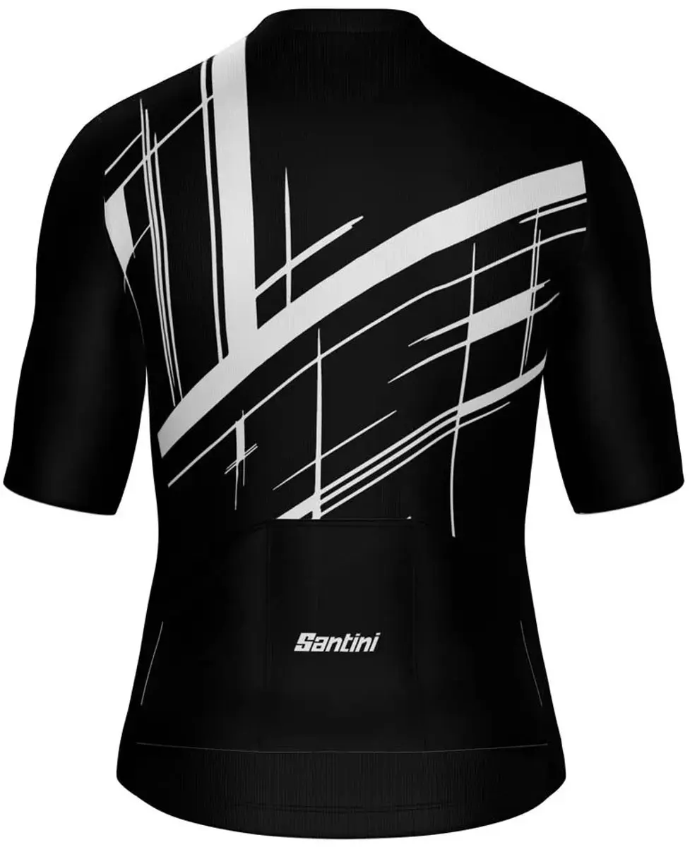Santini Sketch Wielertrui - L - Zwart
