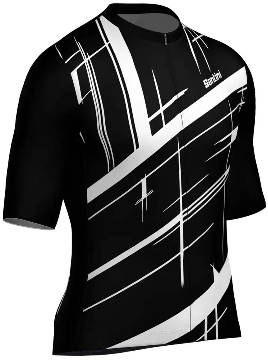 Santini Sketch Wielertrui - L - Zwart
