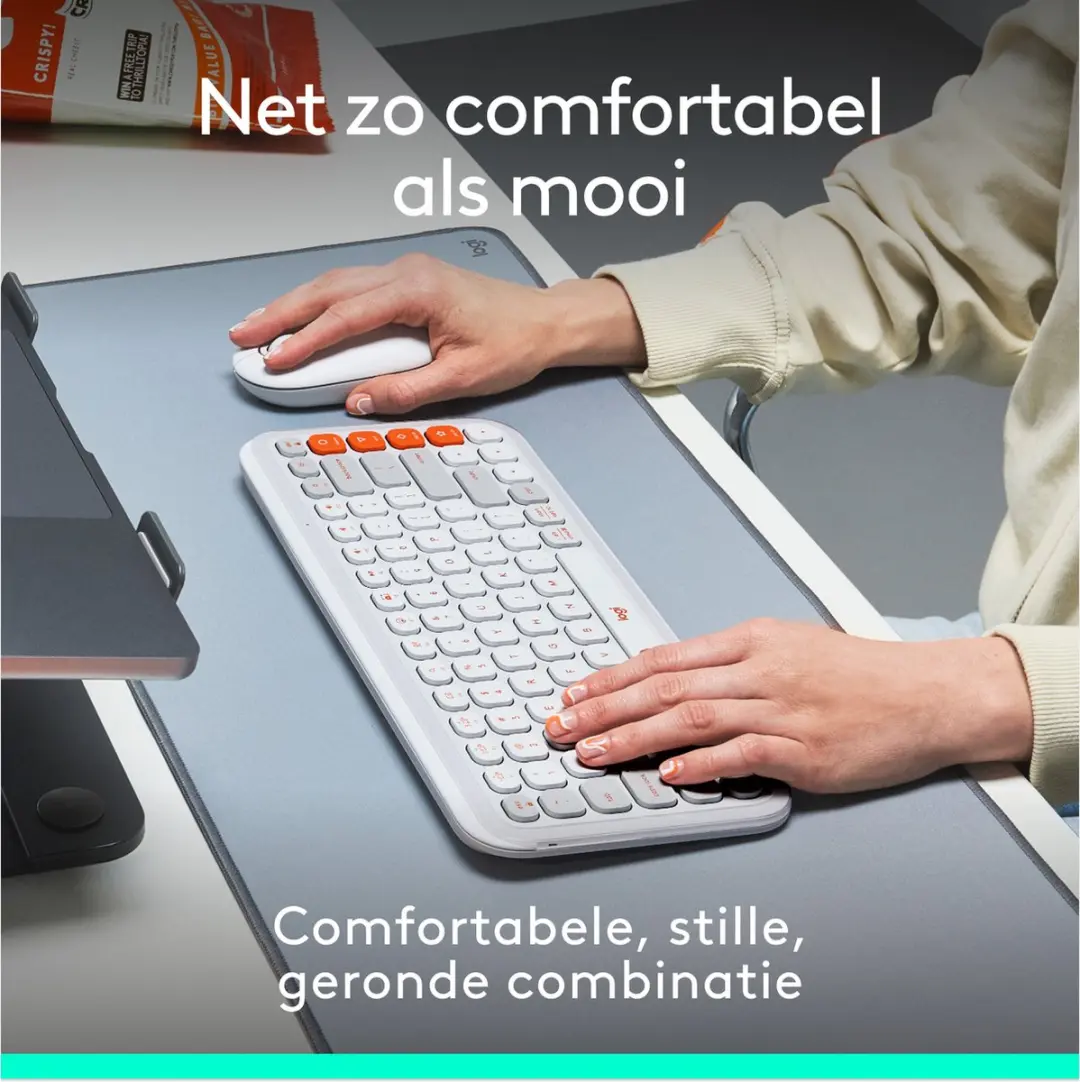 Logitech POP Icon Combo Toetsenbord & Muis 920-013110 - Azerty FR - Gebroken wit
