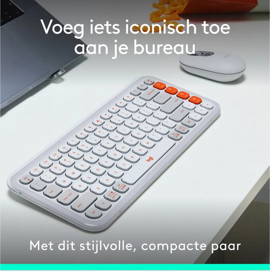 Logitech POP Icon Combo Toetsenbord & Muis 920-013110 - Azerty FR - Gebroken wit