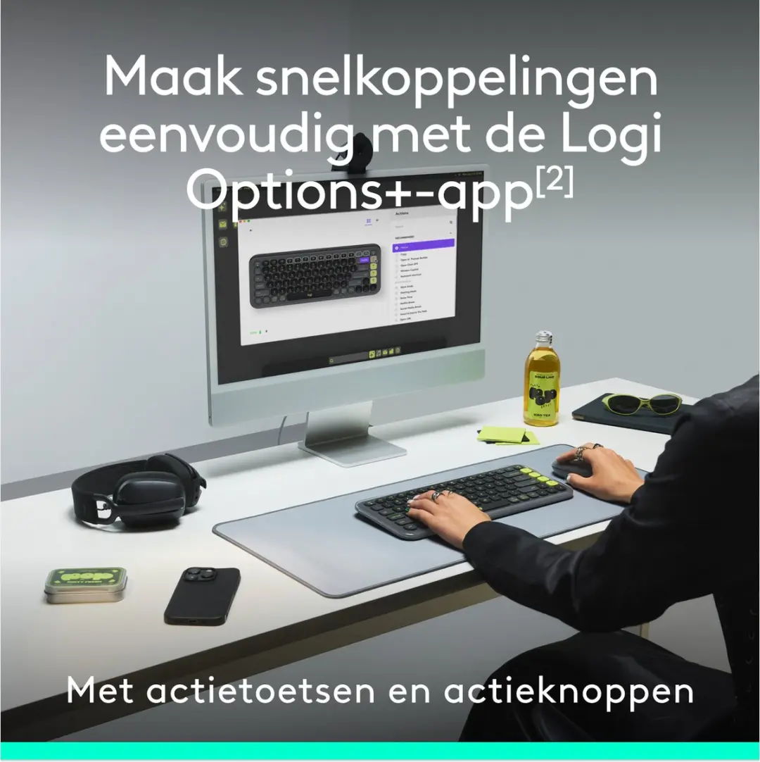 Logitech POP Icon Combo Toetsenbord & Muis 920-013110 - Azerty FR - Gebroken wit