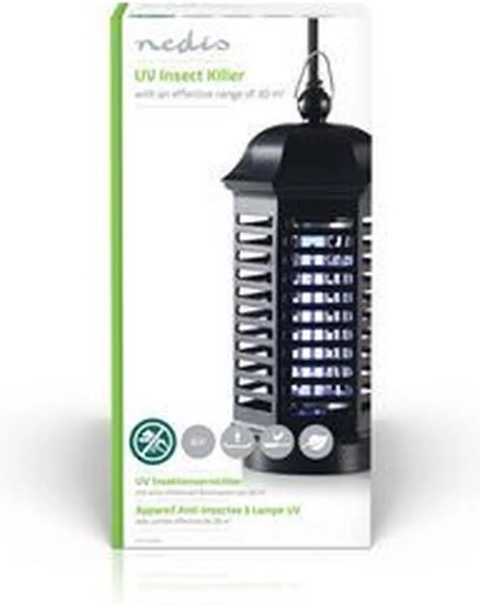 Nedis Insectenlamp UV 4W - 30 m² - Zwart - afbeelding 6 van 6