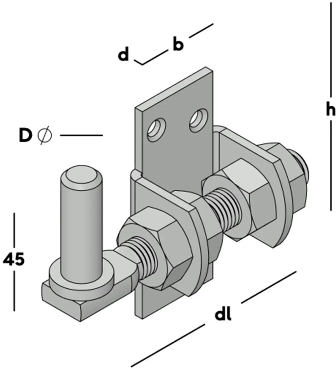 GB Verstelbare Platenklem 125mm - 16x45mm - TV 49440 - afbeelding 2 van 4