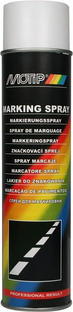 Motip Markeringspray 600ml - Wit - afbeelding 4 van 4