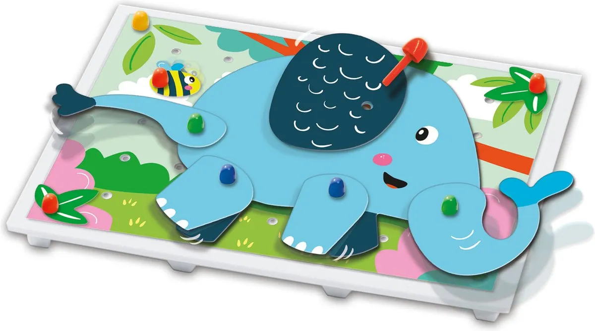 SES Creative Mozaïek Pinnenbord Dierenpuzzel - 100 Pinnen