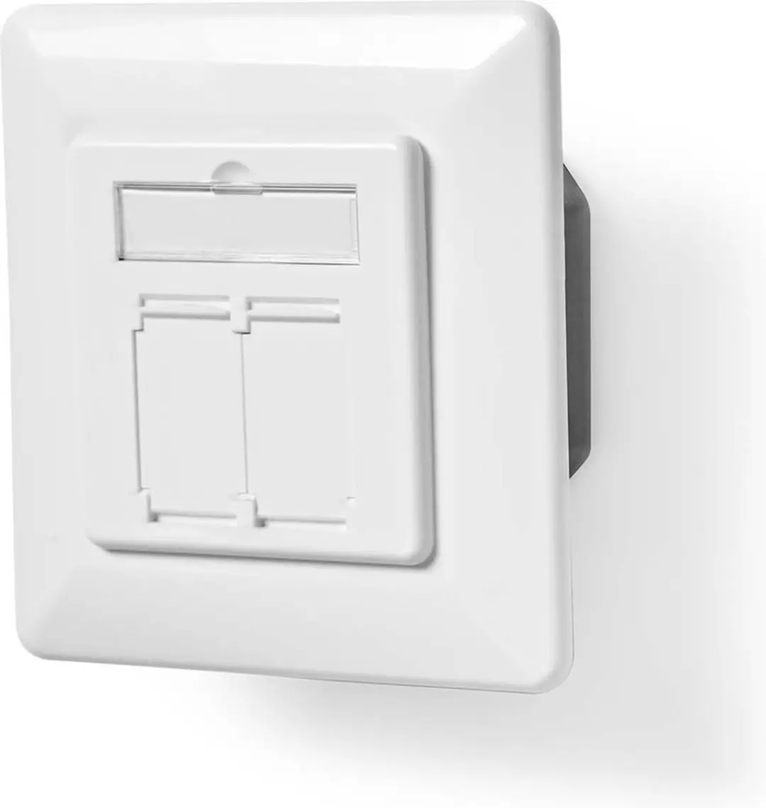 Nedis Netwerk Wanddoos 2x CAT6 Goud - Wit