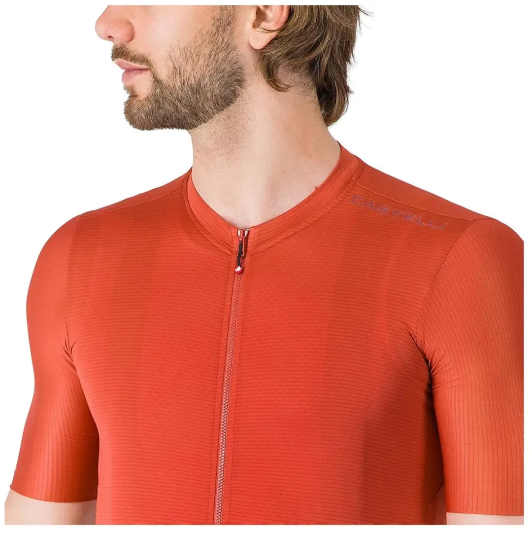 Castelli Espresso 2 Korte Mouw Wielertrui - Rood Paprika