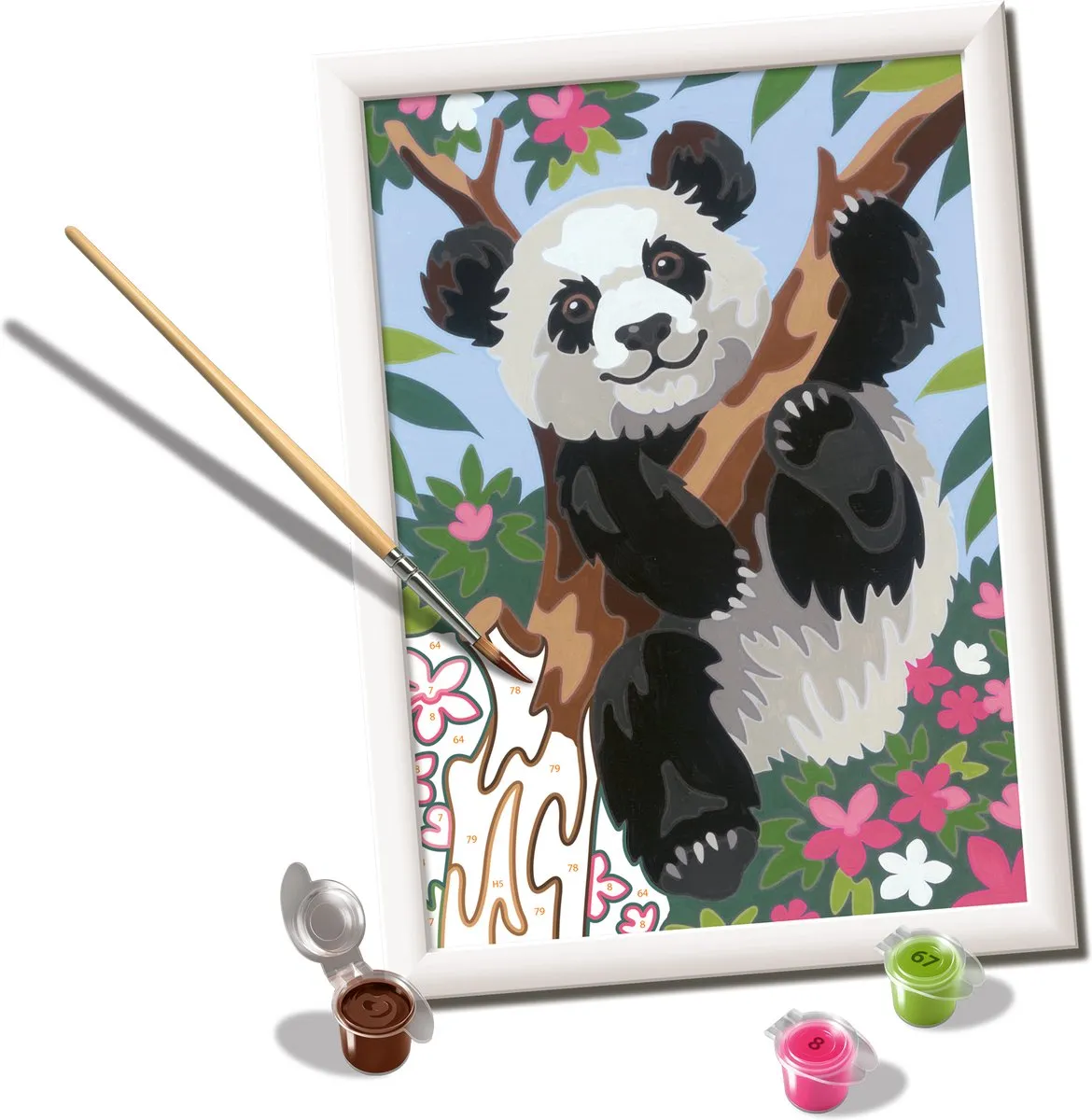 Ravensburger CreArt Playful Panda Schilderen op nummer - 15 Kleuren