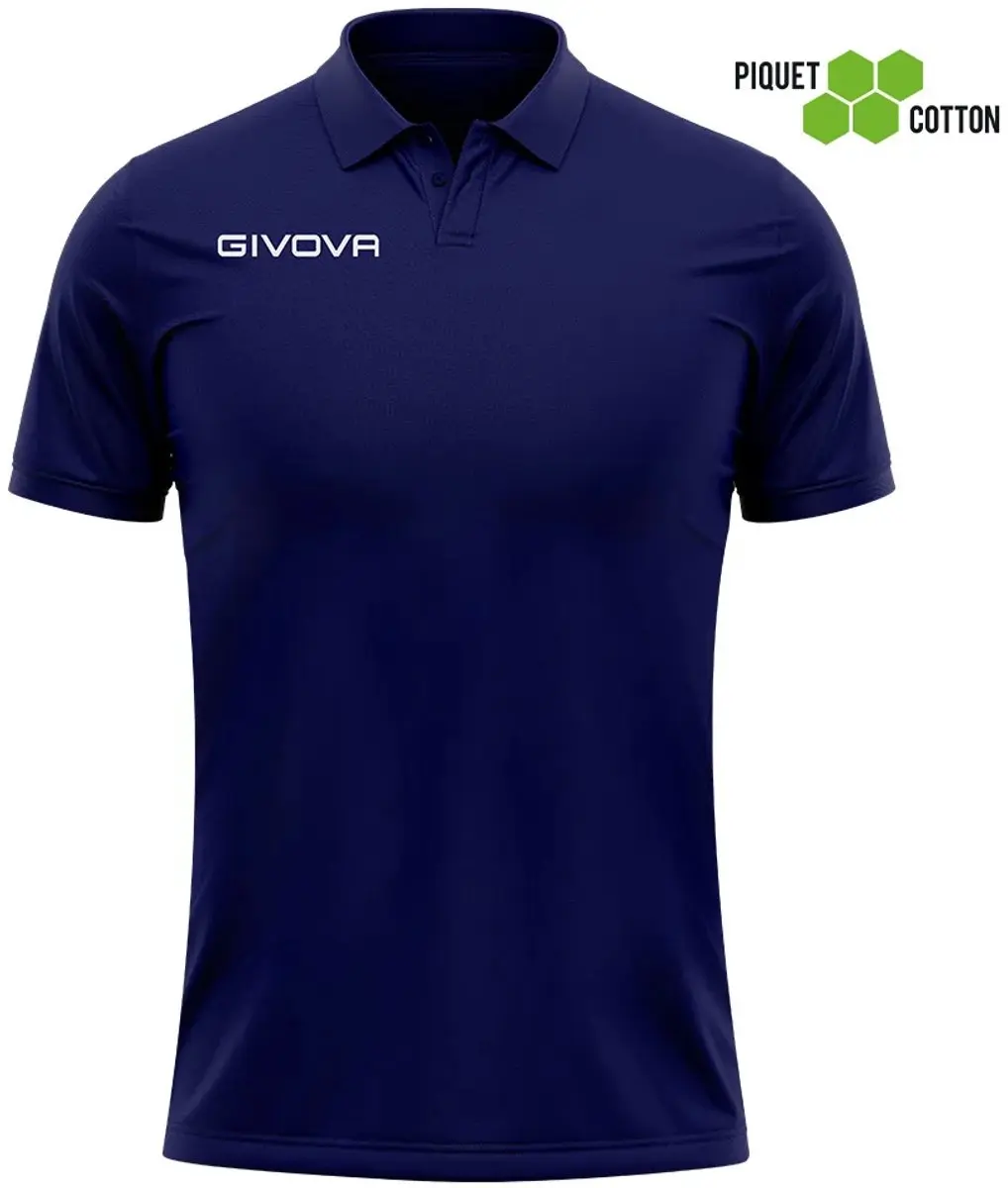 Poloshirt Givova Polo Cotone Piquet Zomerblauw