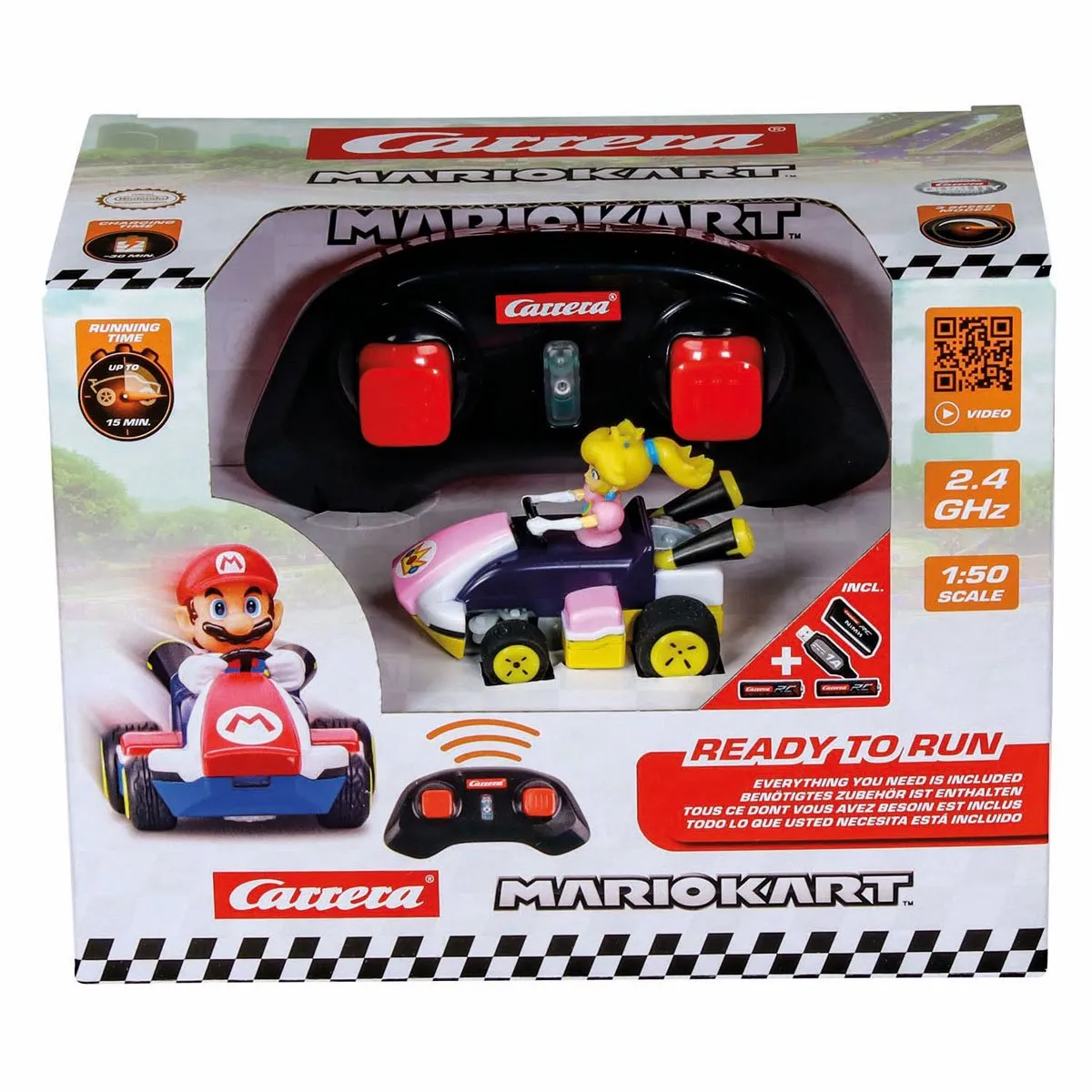 Carrera RC Auto Mini Mario Kart Peach CAR370430036 - 6,2cm