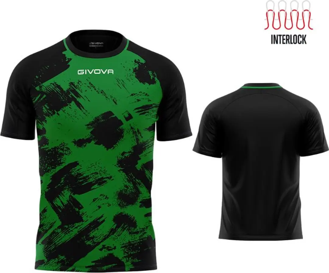Givova Art Interlock Sportset XXS - Groen/Zwart