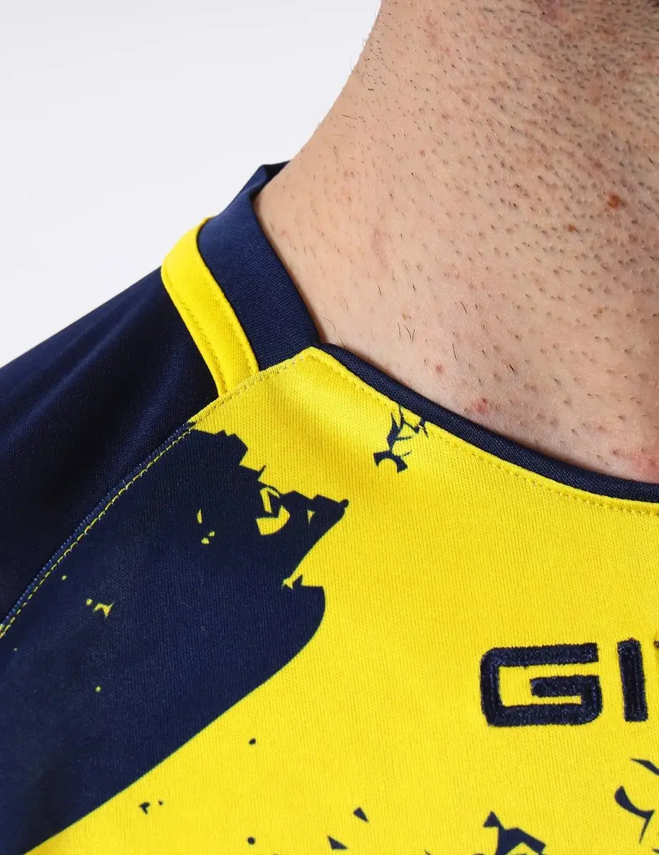 Givova Art Interlock Sportshirt - Geel-blauw - XXL