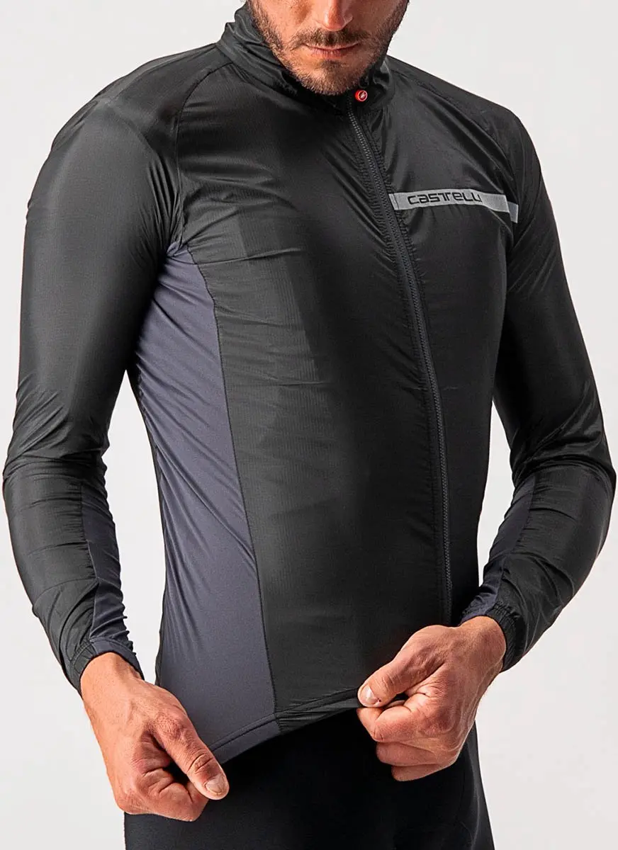 Castelli Squadra Stretch Jacket Windstopper - M - Zwart/Grijs