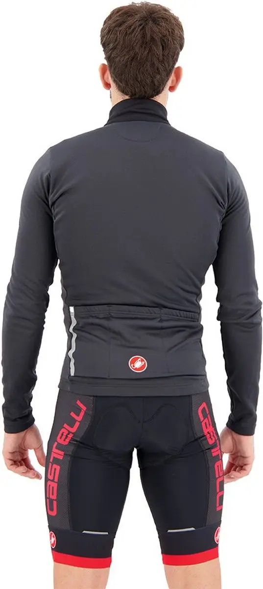 Castelli Entrata Thermal Jersey M - Rood/Zwart