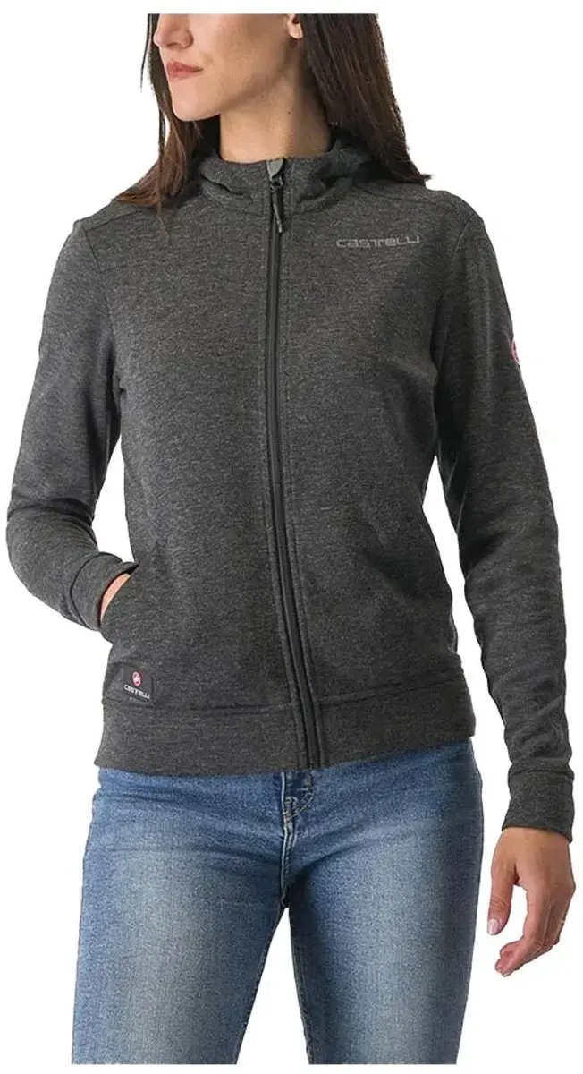 Castelli Milano 2 Sweatshirt Met Rits Grijs L Vrouw