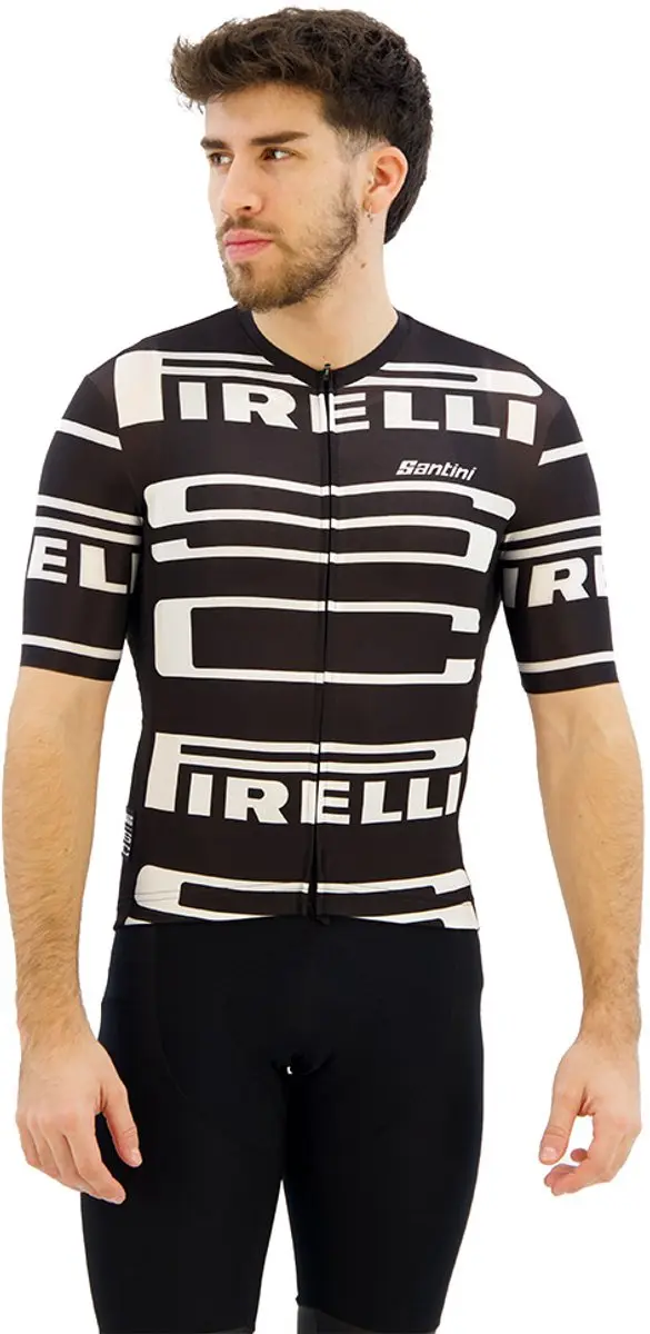Santini Pirelli Korte Mouw Wielertrui Veelkleurig 2XS Man