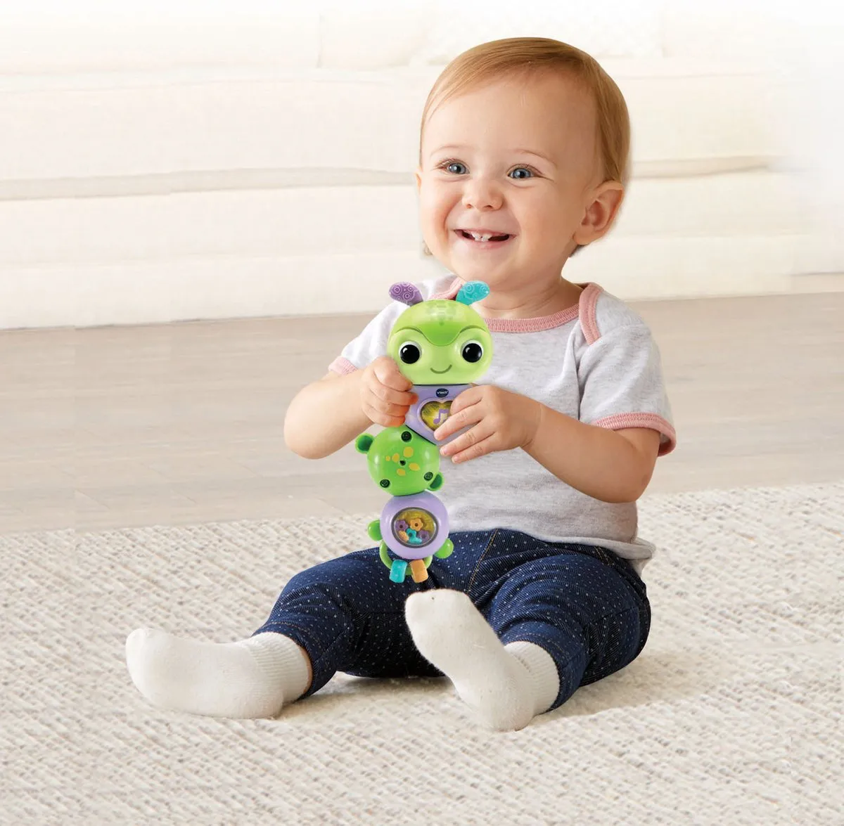 VTech Baby Dierenvriendjes Draai & Wiebel Rupsje Activity Center - Multikleuren - afbeelding 6 van 6