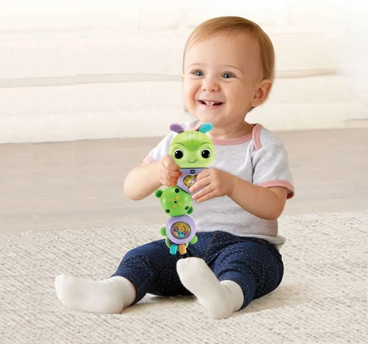 VTech Baby Dierenvriendjes Draai & Wiebel Rupsje Activity Center - Multikleuren