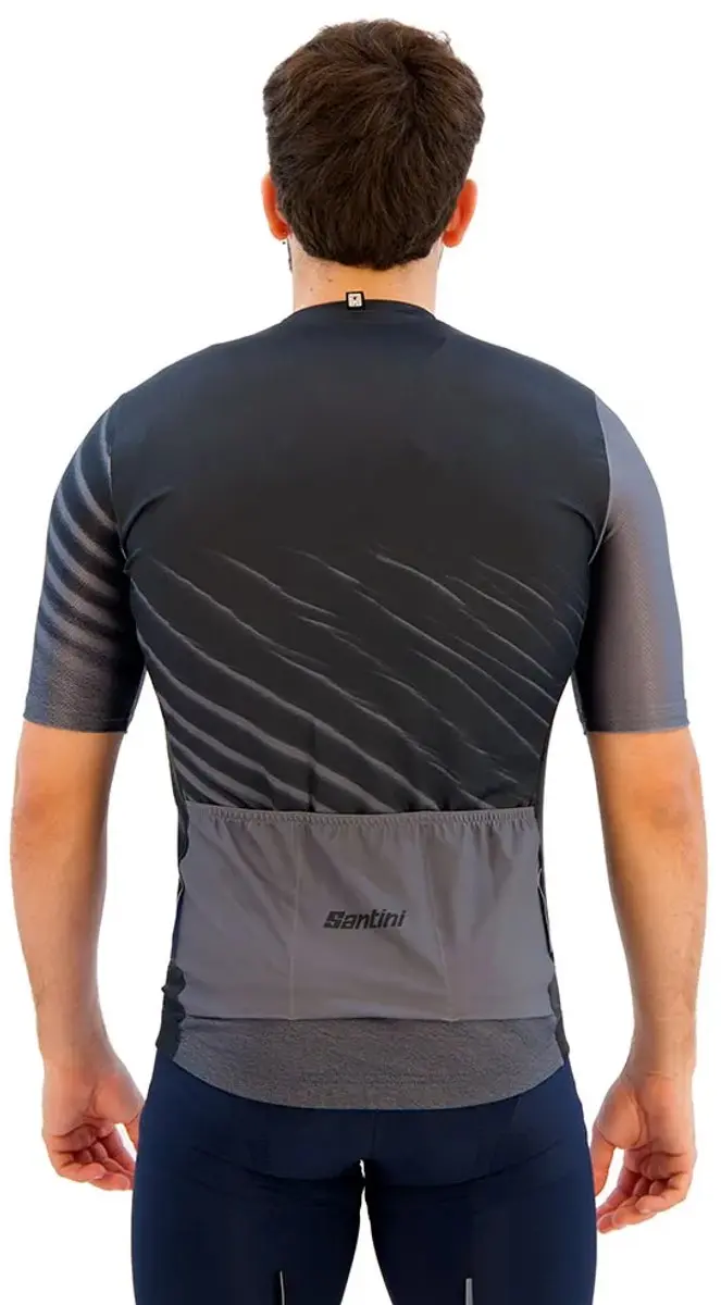 Santini Astro Korte Mouw Wielertrui M - Zwart