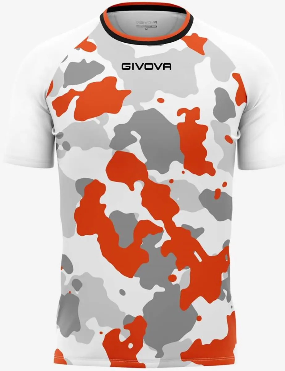 Givova Heren T-shirt Army Wit-oranje - M