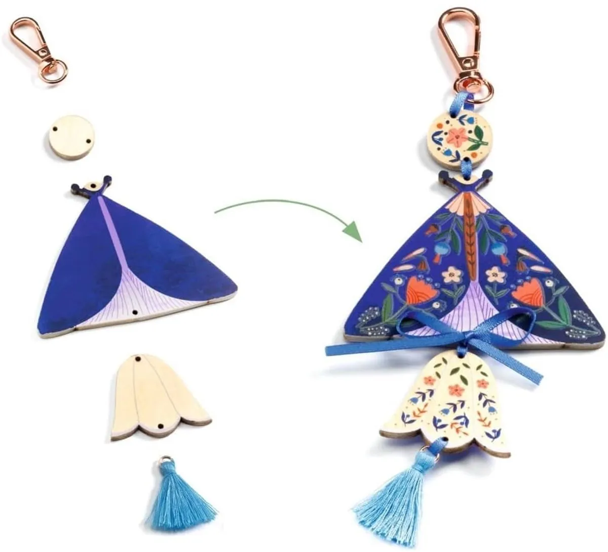Djeco Butterflies Knutselset - Sieraden Maken - Multicolor