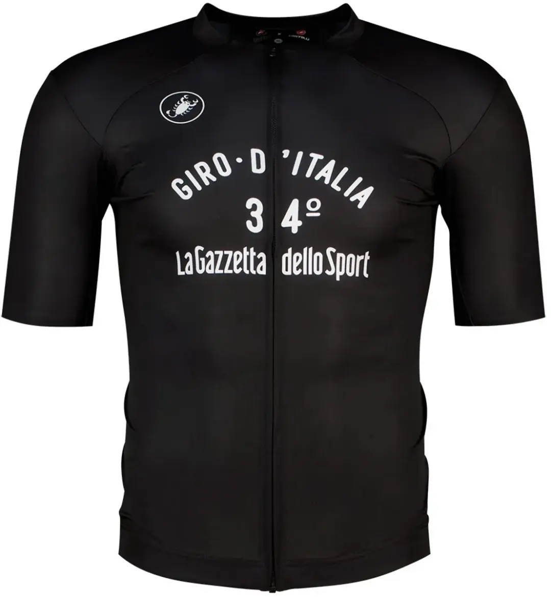 Castelli Vintage Giro D´italia 2026 Korte Mouw Wielertrui Zwart S Man