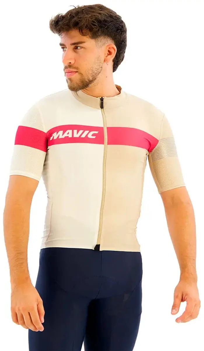 Mavic Ksyrium Pro Wielertrui - S - Beige/Wit - afbeelding 6 van 6
