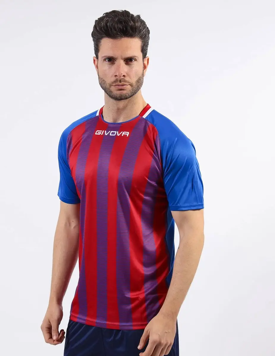 Sportshirt Givova Rugby Royal-rood Rood