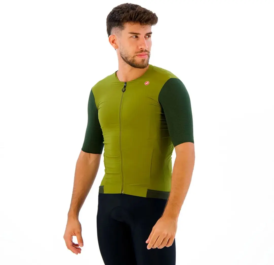 Castelli Premio Korte Mouw Wielertrui - S - Avocado Green