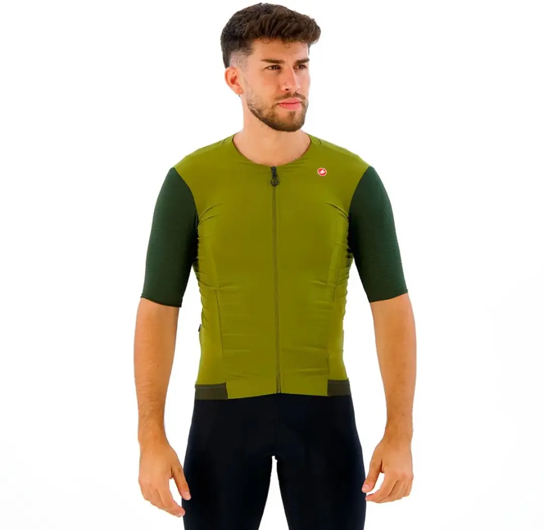 Castelli Premio Korte Mouw Wielertrui - S - Avocado Green
