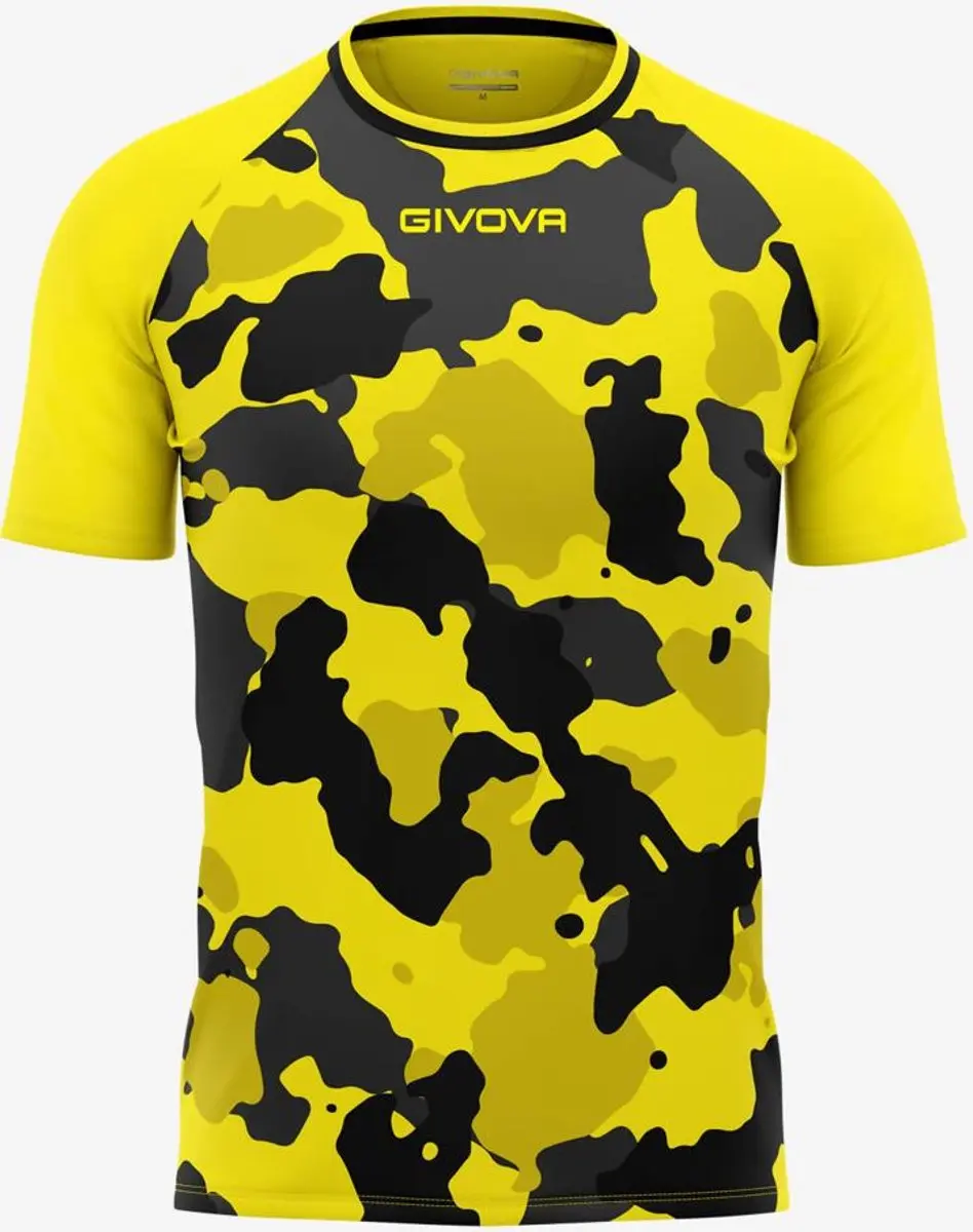 Givova Army Heren T-shirt - Geel/Zwart L