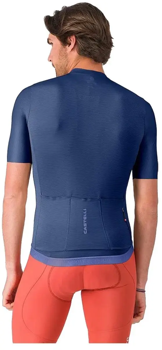 Castelli Espresso 2 Korte Mouw Wielertrui - S - Belgian Blue