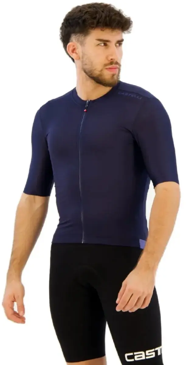 Castelli Espresso 2 Korte Mouw Wielertrui - S - Belgian Blue